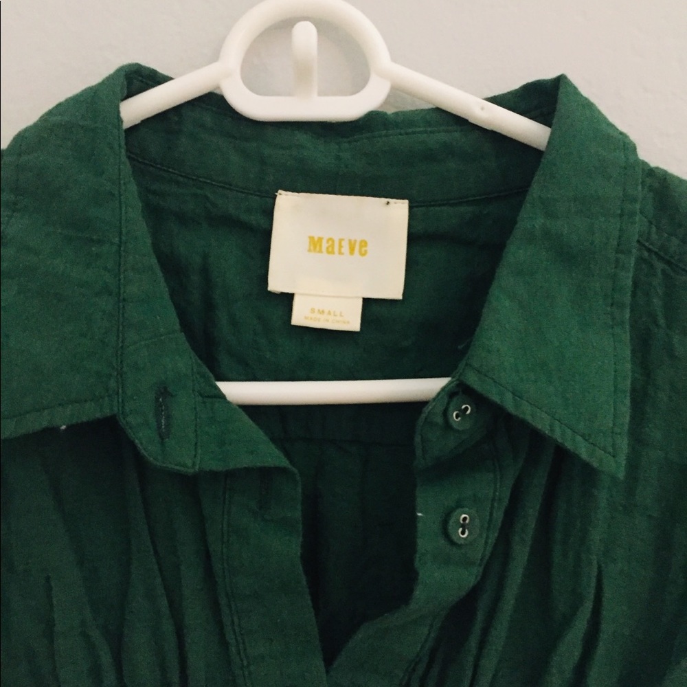 Anthropologie / Maeve green blouse